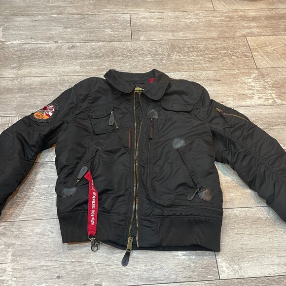ALPHA INDUSTRIES CWU-45 Style Insulated Bomber Jacket Men Size XL Black - Picture 1 of 8